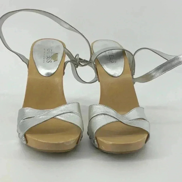 GUESS by  MARCIANO Strappy Cord Heeled Sandal - Picture 4 of 7